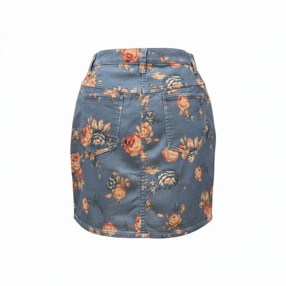 LoveShackFancy Corduroy Mini Skirt -  Hollywood Faded Denim NWT - Picture 4 of 9